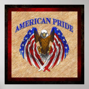 Póster Orgulho americano Eagle