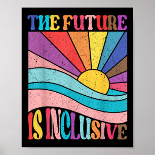 Poster Orgulho Arco-Íris Lgbtq O Futuro É Inclusivo Socia