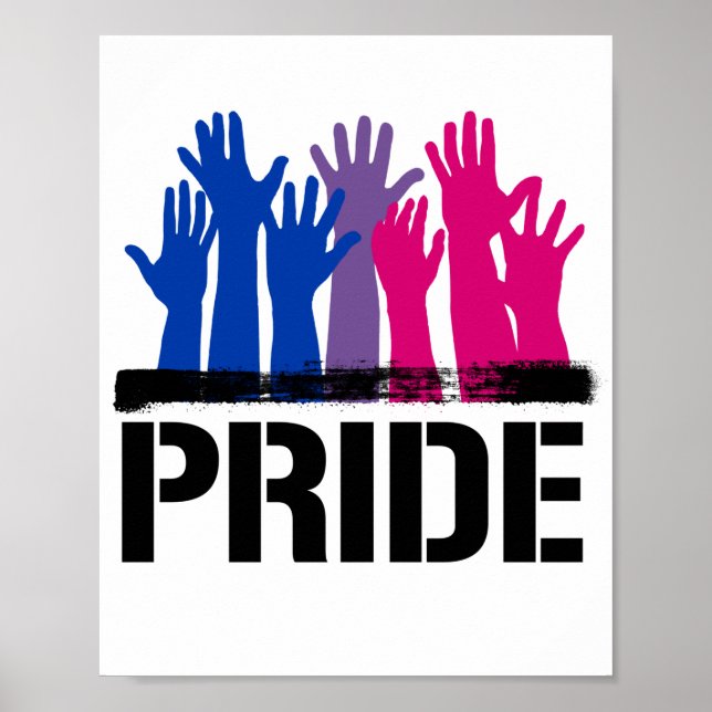 Poster Orgulho Bissexual Juntos (Frente)