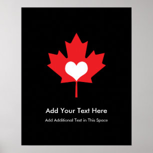 Póster Orgulho canadense - folha de bordo de Canadá do