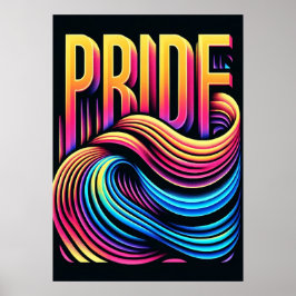 Poster Orgulho - Celebração LGBTQ+ Vibrante