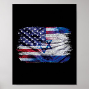 Poster Orgulho da Bandeira Americana Israelense Israel EU