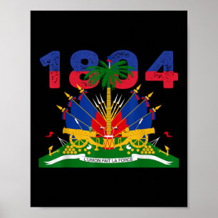 Poster Orgulho da Bandeira do Haiti 1804 Dia da Independê