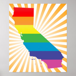 Póster orgulho da califórnia.