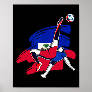 Poster Orgulho da Camisa dos Fãs de Futebol do Haiti Orgu