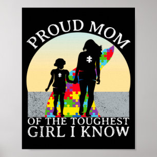 Poster Orgulho da Consciência do Autismo Da Garota Mais D