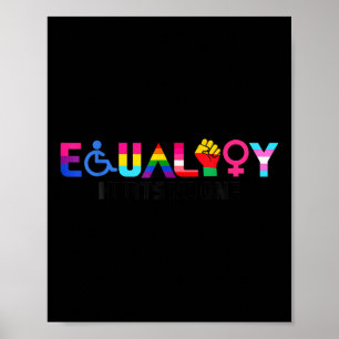 Poster Orgulho da Igualdade Arco-íris Lgbtq Feminista Sím