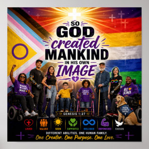 Poster Orgulho da Imagem de Deus Cristã Inclusiva para De