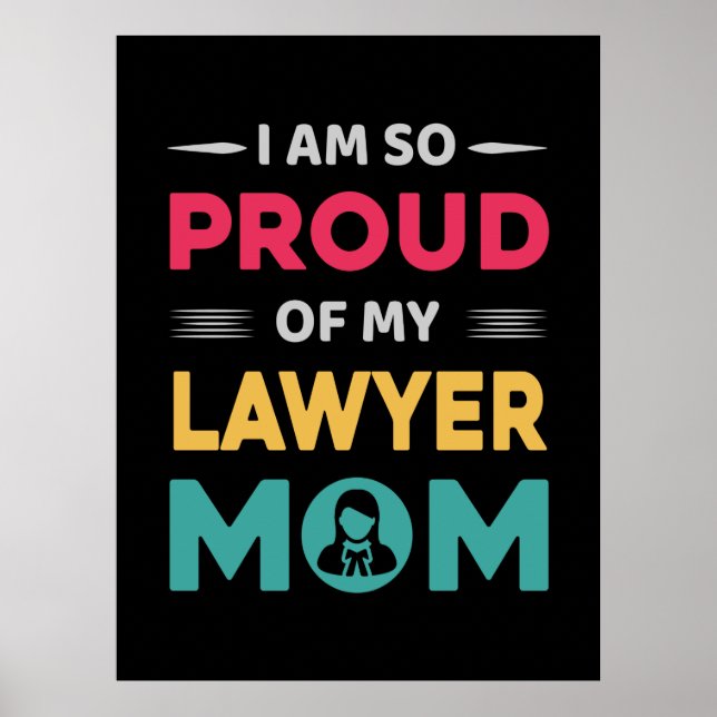 Poster Orgulho Da Minha Mãe Advogada (Frente)