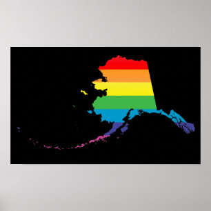 Poster orgulho de Alaska. riscado.