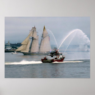 Poster Orgulho de Baltimore e barco a incêndio