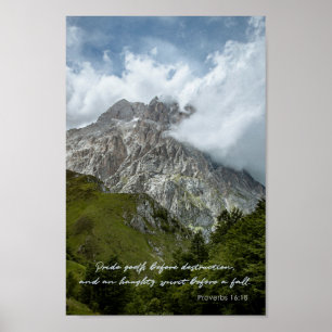 Poster Orgulho de dentes antes da destruição Proverbs C