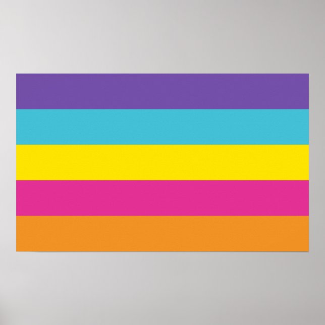 Poster Orgulho de Gênero Não Binário (Frente)