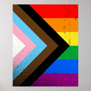 Poster Orgulho de progresso LGBTQ+
