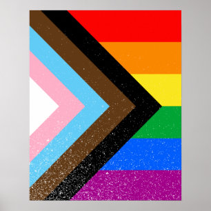 Poster Orgulho de progresso LGBTQ+