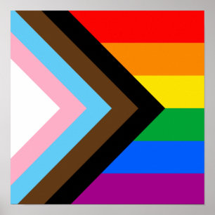 Poster Orgulho de progresso LGBTQ+