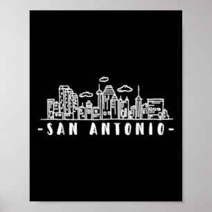 Poster Orgulho de Tx de Skyline San Antonio Texas