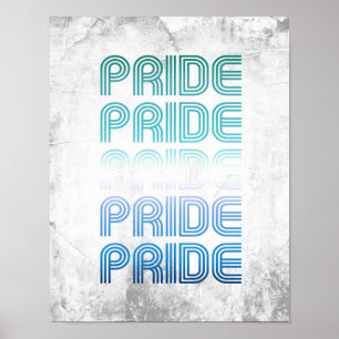 Poster Orgulho do Orgulho de Retrô Masculino gay