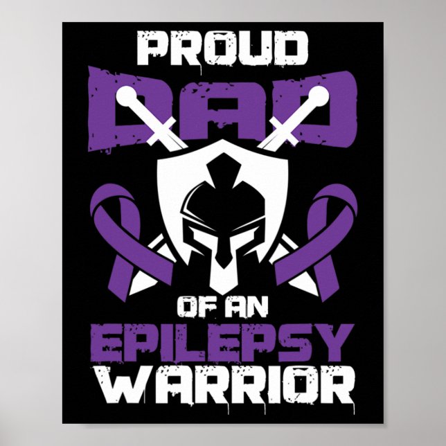 Poster Orgulho do Pai de Distúrbio de Convulsões da Epile (Frente)