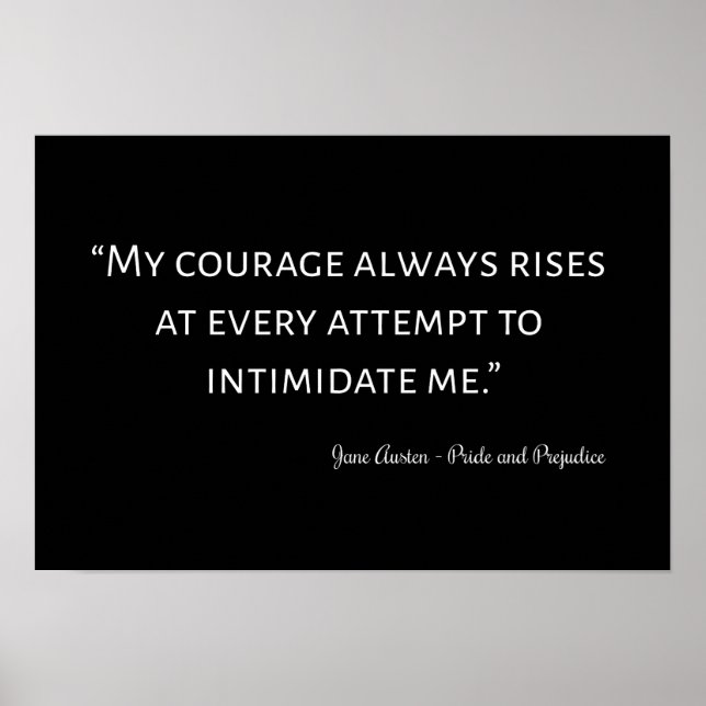 Poster Orgulho e Preconceito Citação I (Frente)