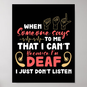 Poster Orgulho Eu simplesmente não escuto linguagem de si