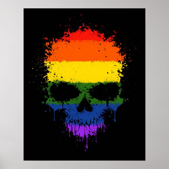 Póster Orgulho gay Arco-Íris Espelho Espelho (Frente)