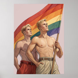 Poster Orgulho gay de Vintage