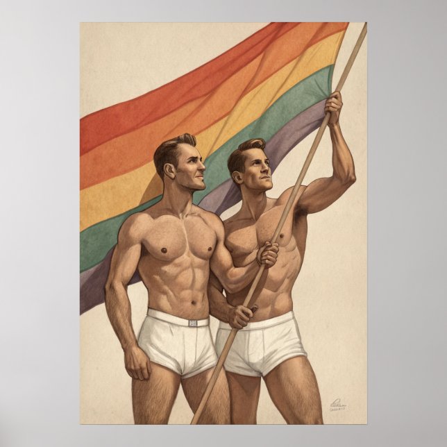 Poster Orgulho gay de Vintage (Frente)