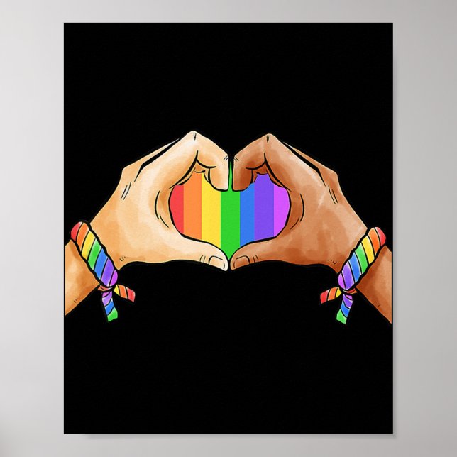 Poster Orgulho gay Fechando Unidade Cardíaca do Sinalizad (Frente)