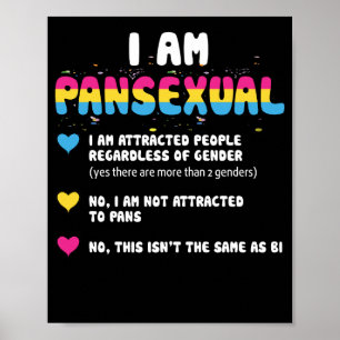 Poster Orgulho gay LGBT de Definição Pansexual