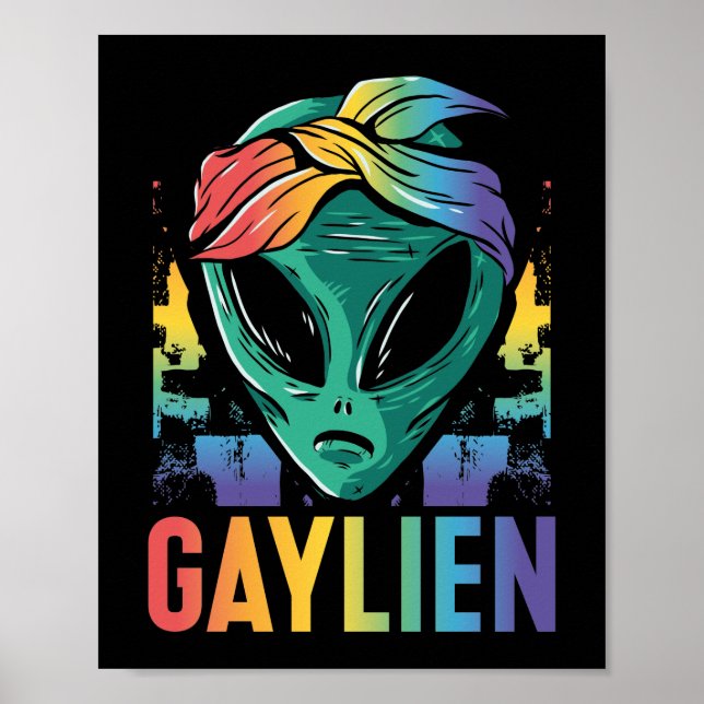 Poster Orgulho gay LGBT Mês Gaylien (Frente)