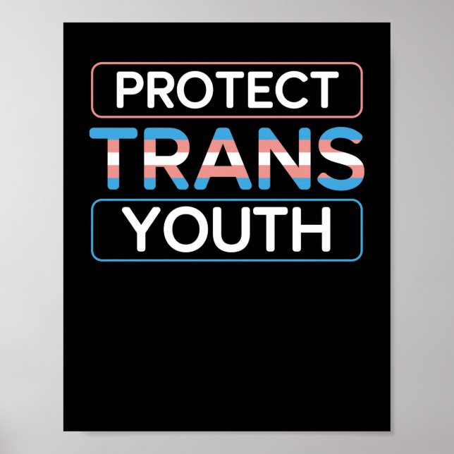 Poster Orgulho gay Mês LGBT Proteger Juventude Transfront (Frente)
