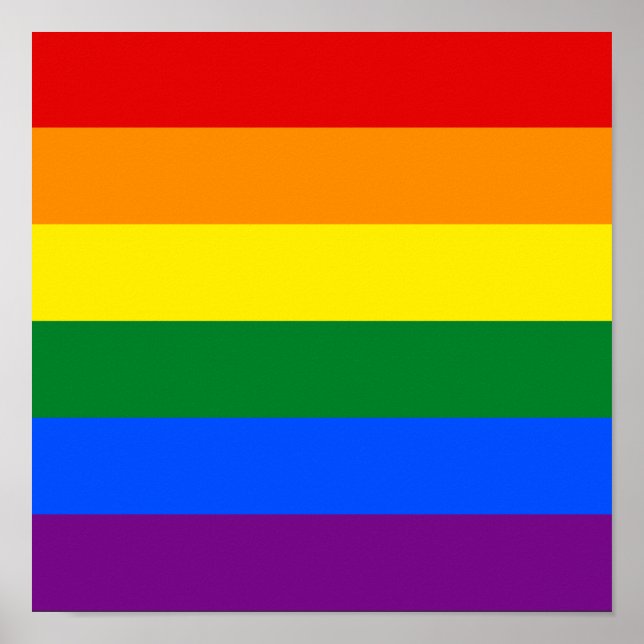 Poster Orgulho gay Rainbow Flag LGBTQ Suporte a Lésbica (Frente)
