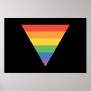 Póster Orgulho gay Triângulo arco-íris