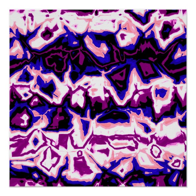 Póster Orgulho Genderfluid Listras Mármore Funky Boho Ret (Frente)
