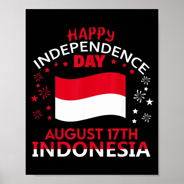Poster Orgulho Indonésio 80º Dia da Independência da Indo (Frente)