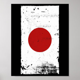 Poster Orgulho Japonês Viagem Férias Japão Bandeira 