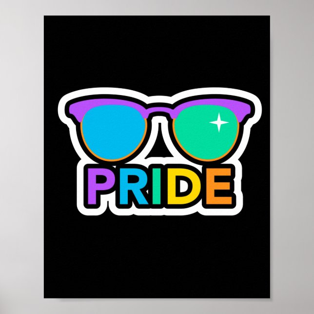 Poster Orgulho. LGBT+Orgulho. Arco-íris. (Frente)