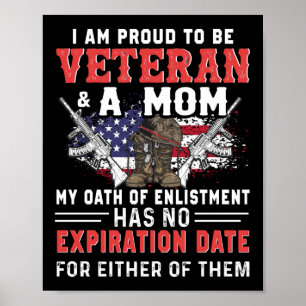 Poster Orgulho-Me De Ser Veterana E Veterana Mãe.