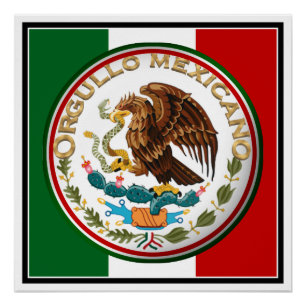 Póster Orgulho Mexicano (Águia da Bandeira Mexicana)