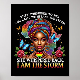 Poster Orgulho Mulher Negra Retro Eu Sou A Tempestade Ins