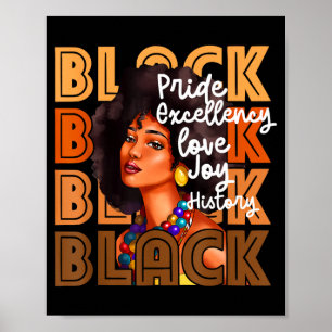 Poster Orgulho negro excelência amor alegria história _