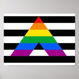 Póster Orgulho reto do aliado