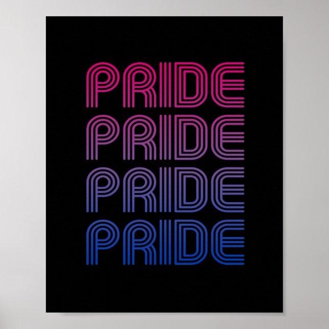 Poster Orgulho Retro Bissexual (Frente)
