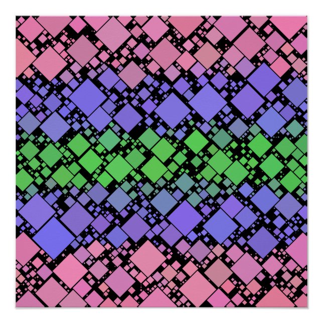 Póster Orgulho Trigênero Groovy Boho Retro Mod Geométrico (Frente)