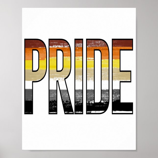 Poster Orgulho Urso Palavra (Frente)