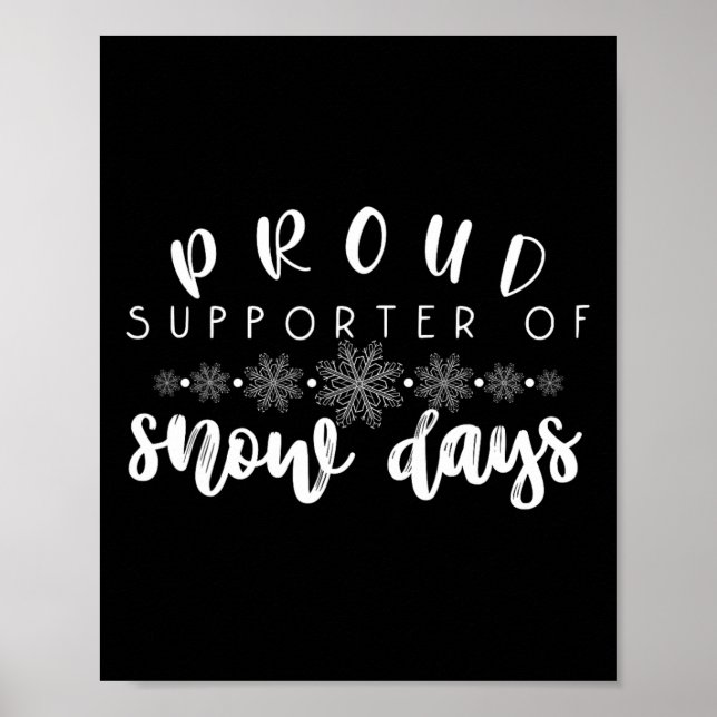 Poster Orgulhosa Apoiadora De Dias De Neve Professora Fel (Frente)