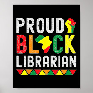 Poster Orgulhosa Bibliotecária Negra Mês da História Negr
