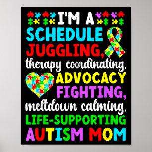 Poster Orgulhosa definição de mãe autista guerreira do au