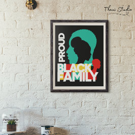 Póster Orgulhosa Família Negra História Negra Mês